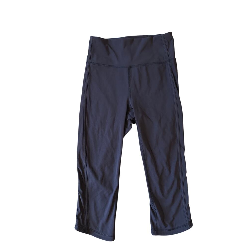 Women 4 Lululemon Navy Leggings Pants Capris Yoga Cropped Run Athletic